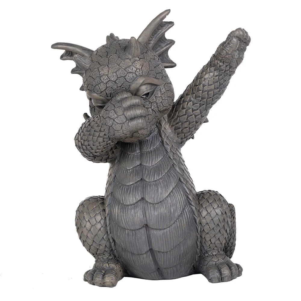 10" Garden Dragon Statue - Dabbing