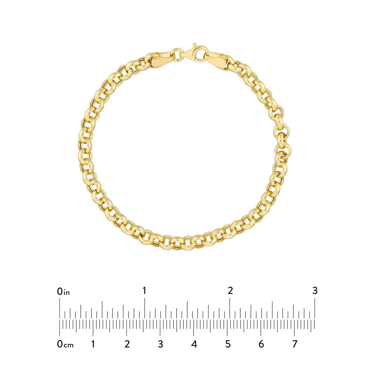 14K Yellow Gold 5.2mm Rolo Chain Bracelet