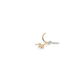 20 Gauge Surgical Steel Lizard Nose Screw-Silver | Gold