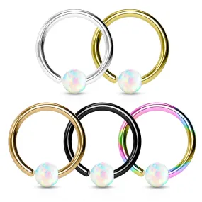 5 Pcs Value Pack Opal Ball Fixed WildKlass Hoop Ring for Nose