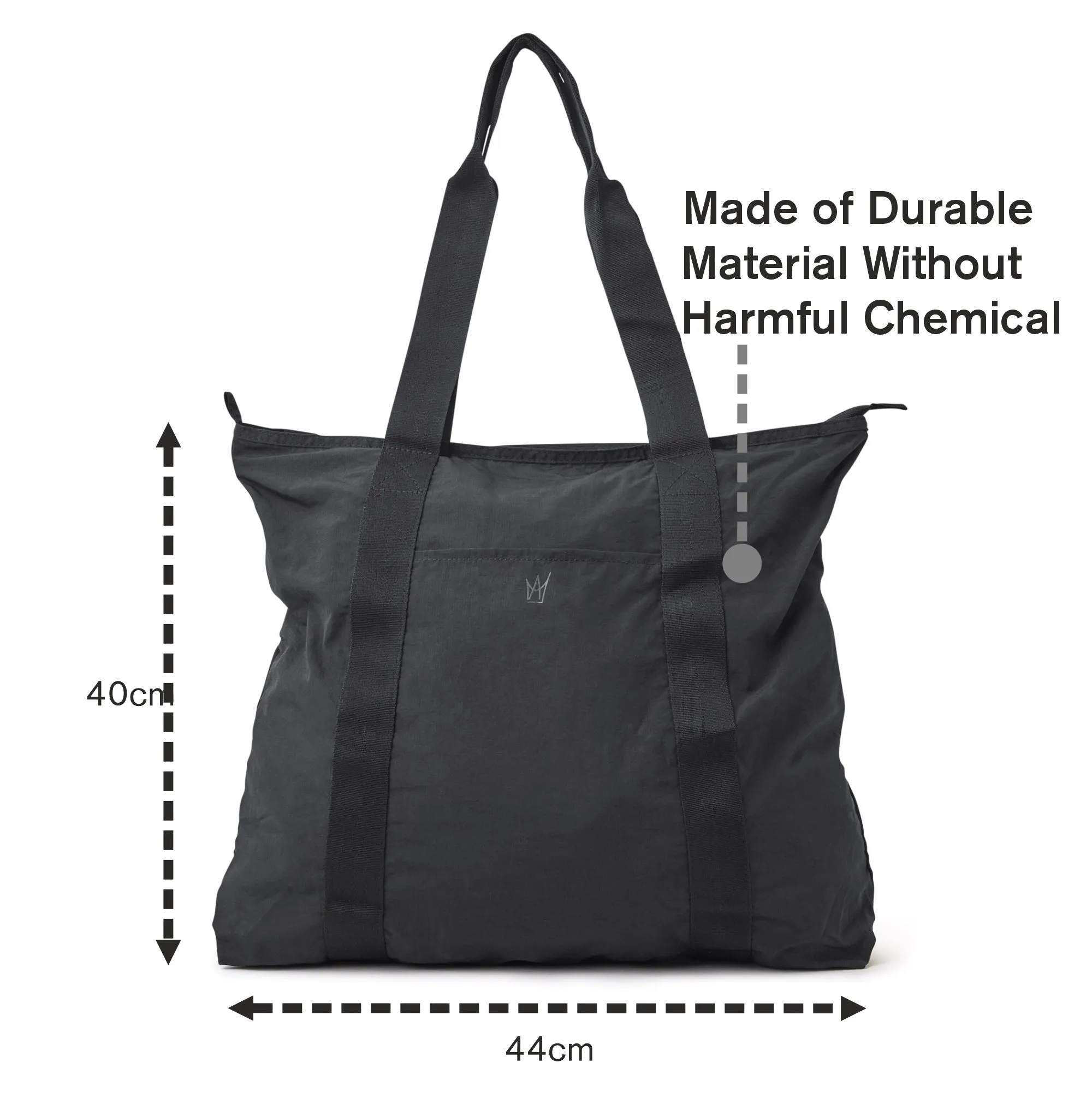 Accessorize London Women's Black Packable Travel Tote Bag