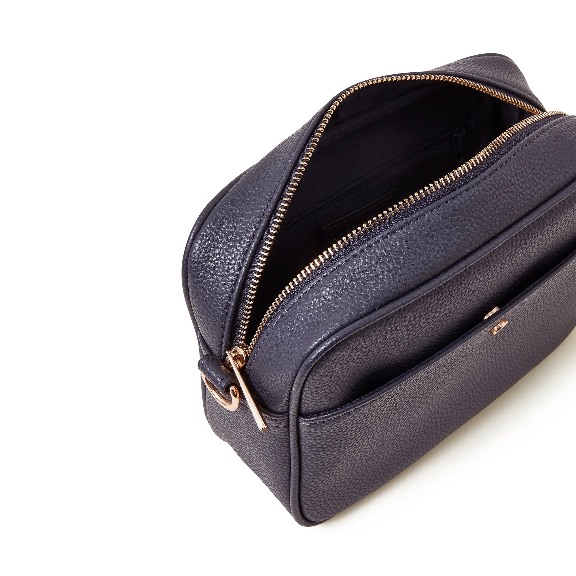 Accessorize London Women's Navy Stripe Webbing Camera Bag