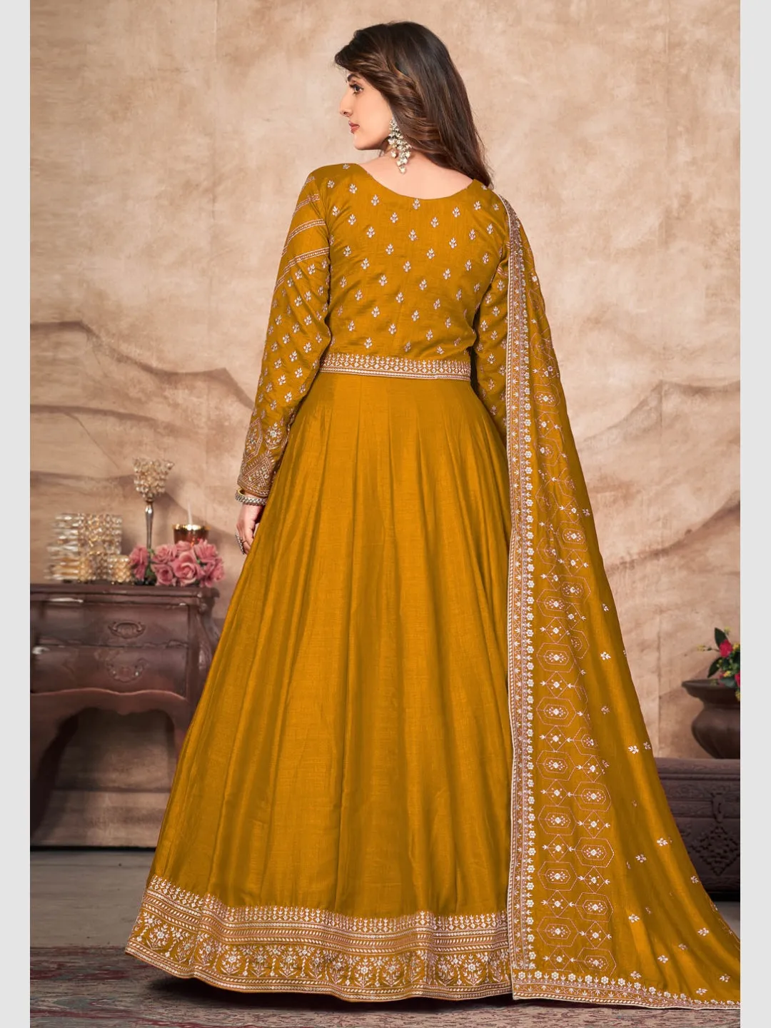 Art Silk Embroidery - Anarkali