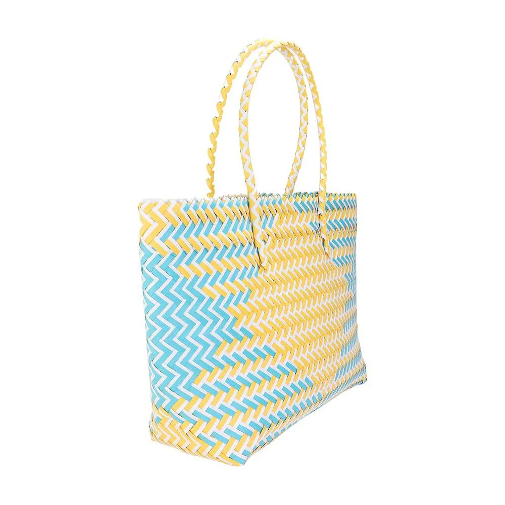 Basket Woven Tote Bag Beach Bag