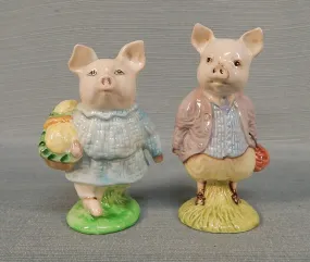 Beatrix Potter Pigling Bland and Little Pig Robinson Figurines - Lot of 2