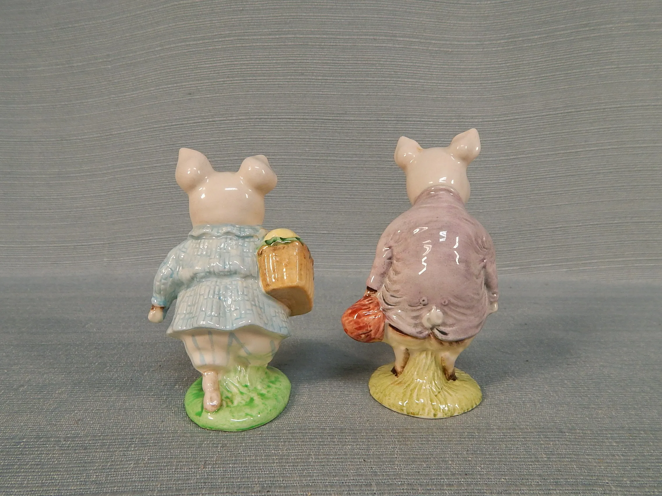 Beatrix Potter Pigling Bland and Little Pig Robinson Figurines - Lot of 2