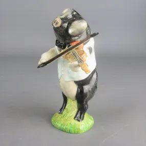 Beswick Ceramic Figurine Depicting Pig Violinist Vintage 1970