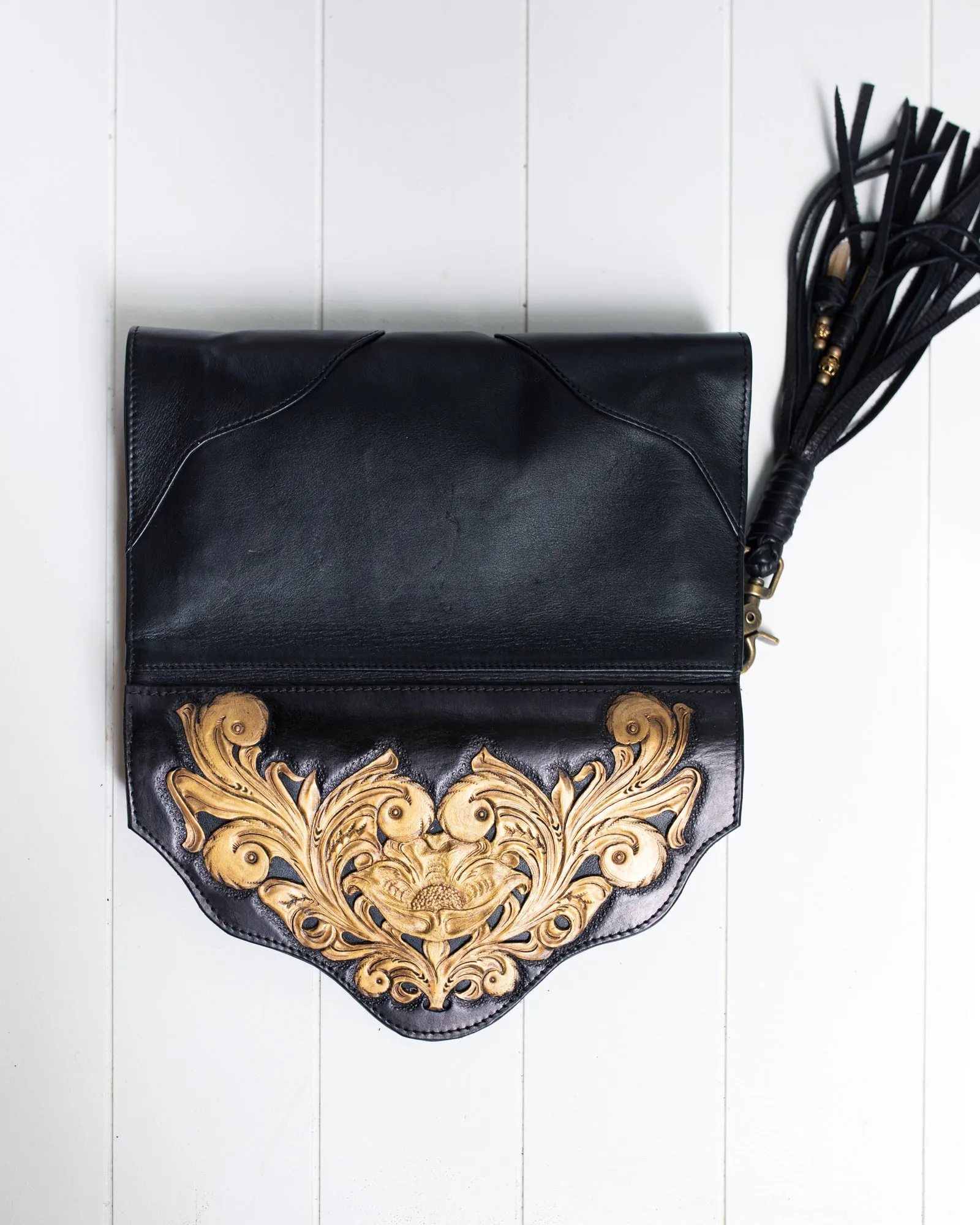 Black & Gold Secret Garden Clutch