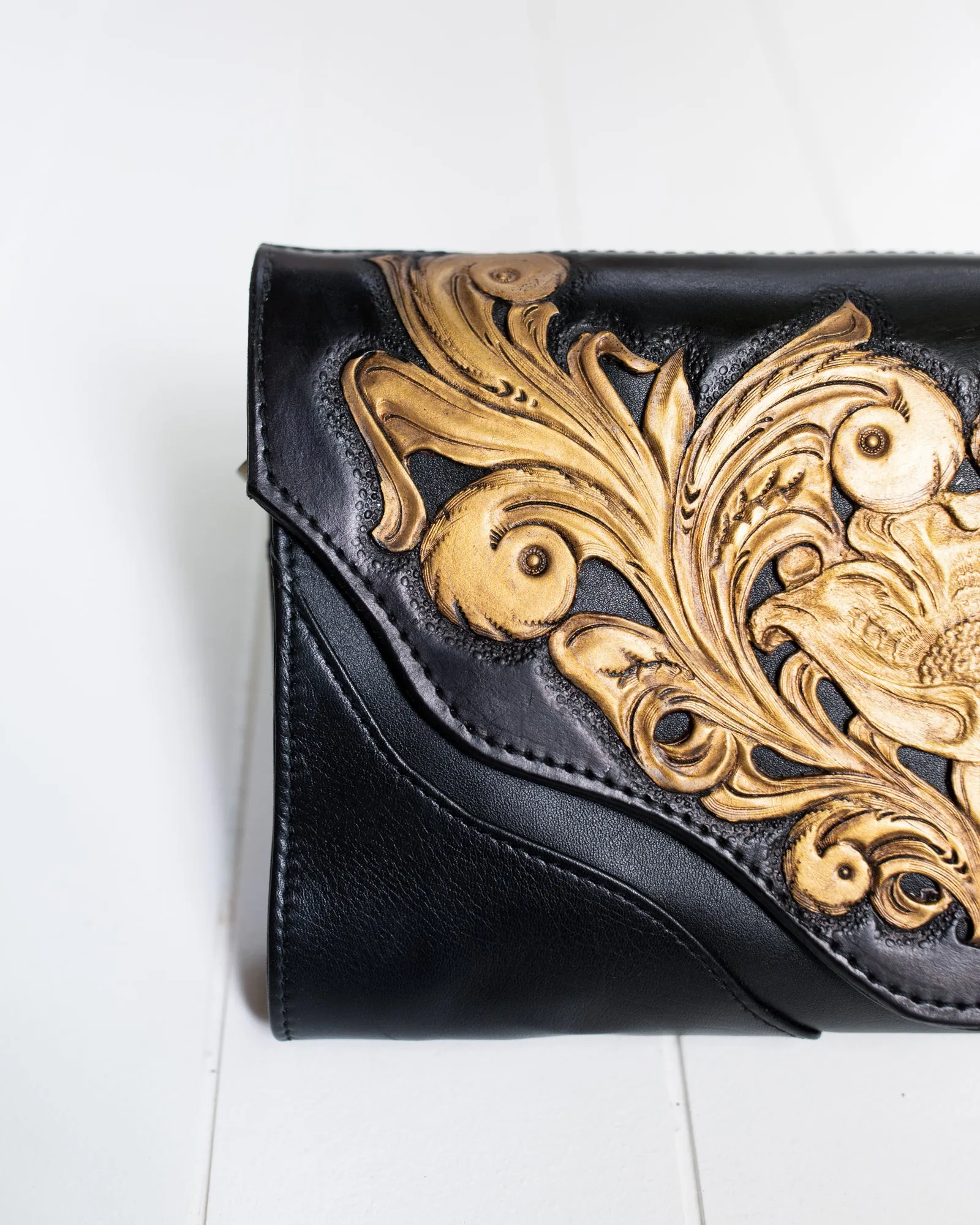 Black & Gold Secret Garden Clutch