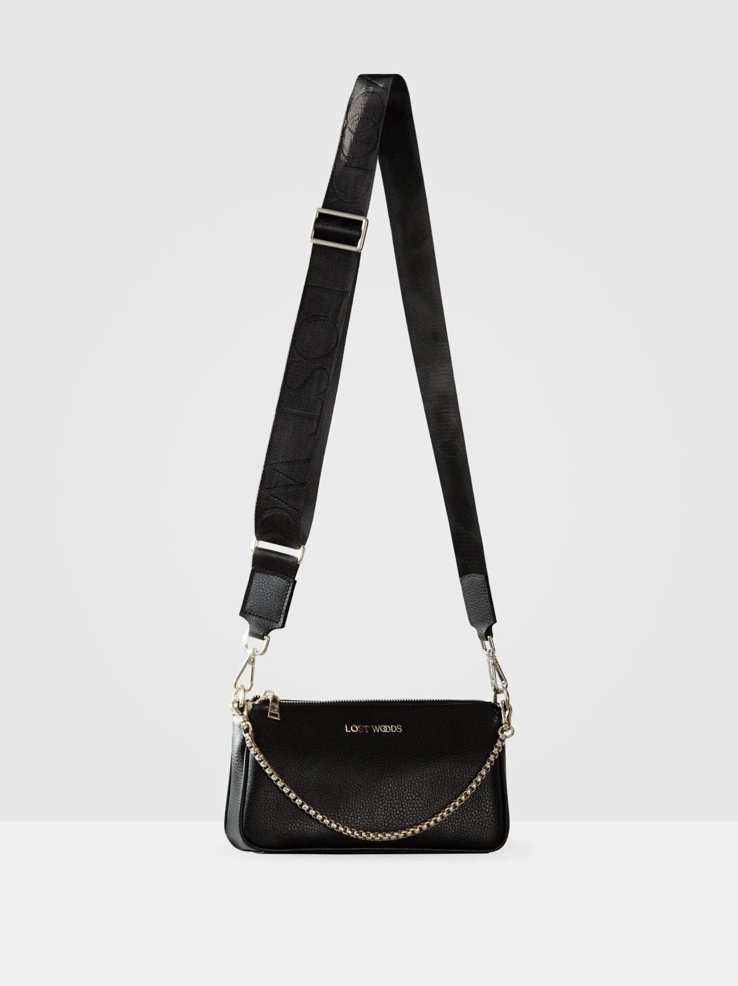 Briar MIRUM Leather Vegan Crossbody Bag | Black & Gold