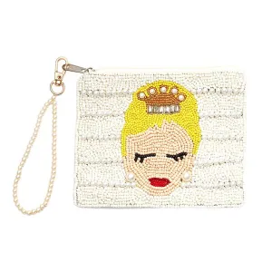 Bride Pearl Seed Beaded Mini Pouch Bag