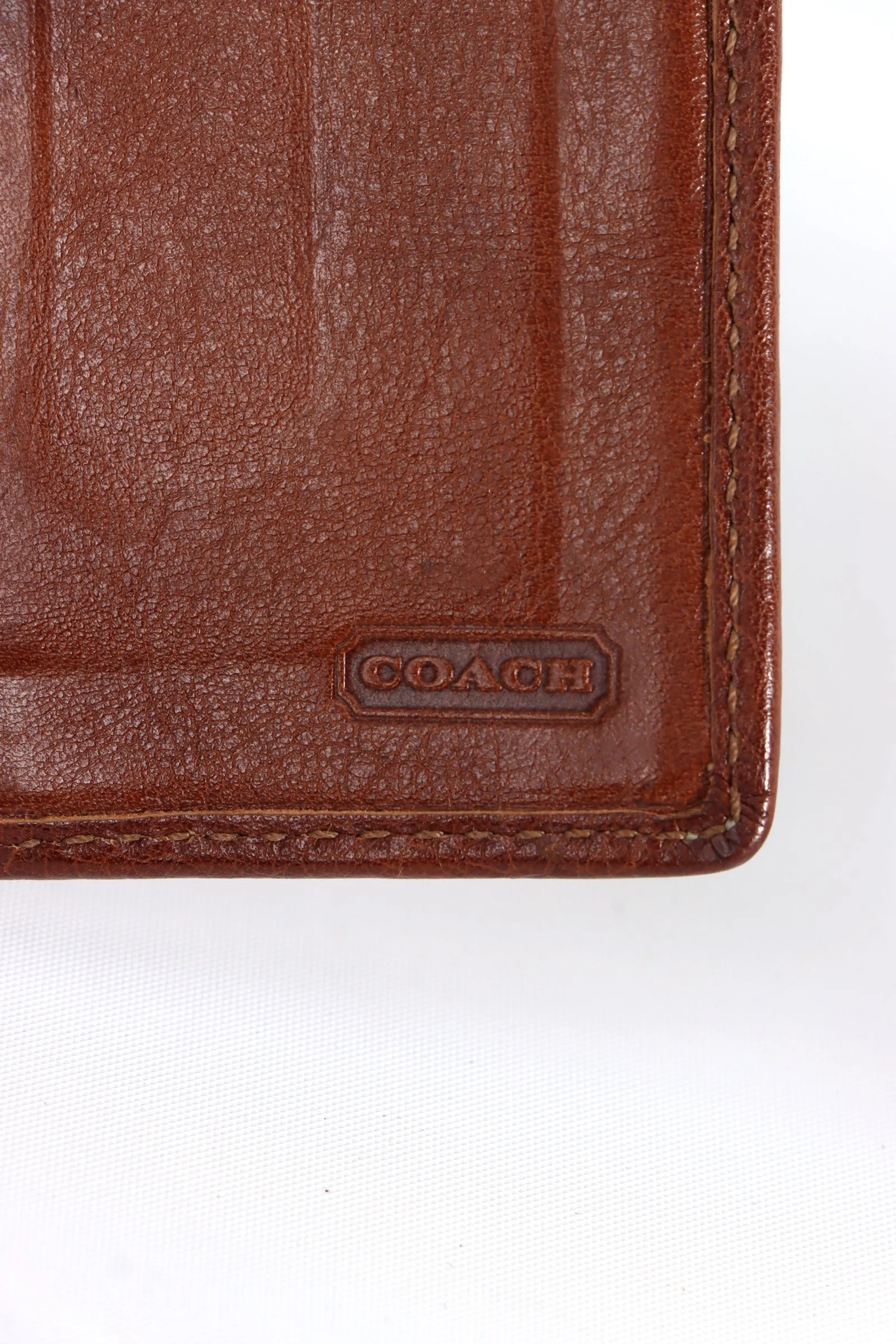 COACH Signature Canvas & Leather Slim Wallet