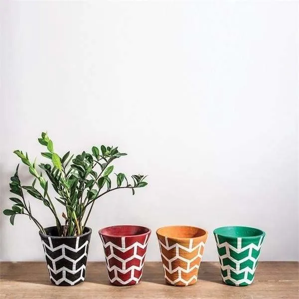 Colorfull Terracotta Flower Pots