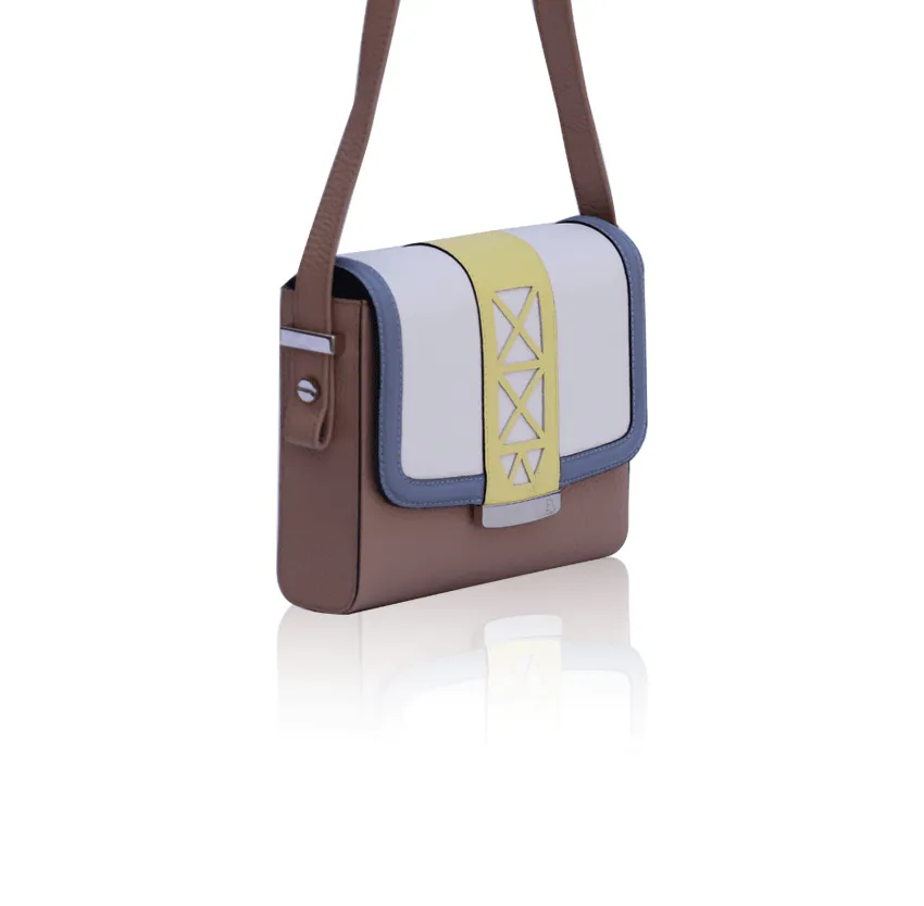 Cream & Beige Anya Cross Bag