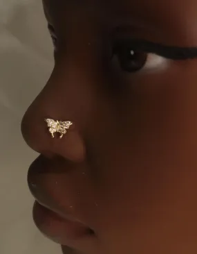 Cute Butterfly Tiny Nose Stud Piercing