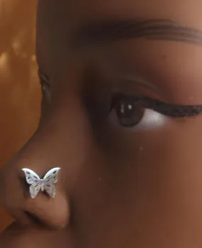 Cute Butterfly Wing Nose Stud Piercing