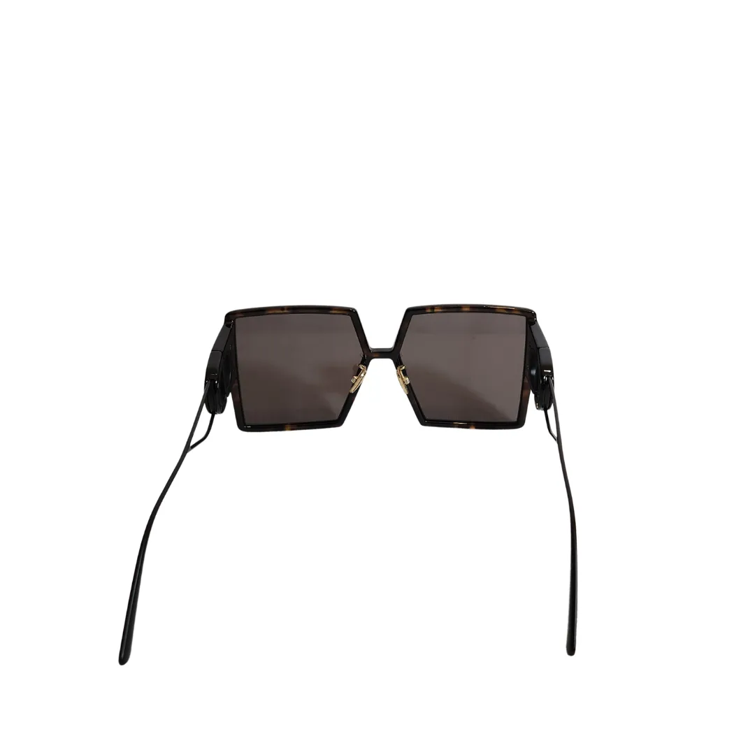 DIOR Brown & Black lack Square Oversized Montaigne Sunglasses | Gently Used |