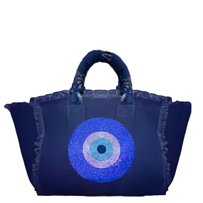 Evil Eye Fringe Canvas Bag