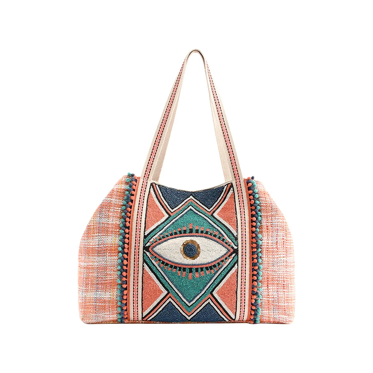 Stylish Evil Eye Tote Bag with Protective Amulet Design