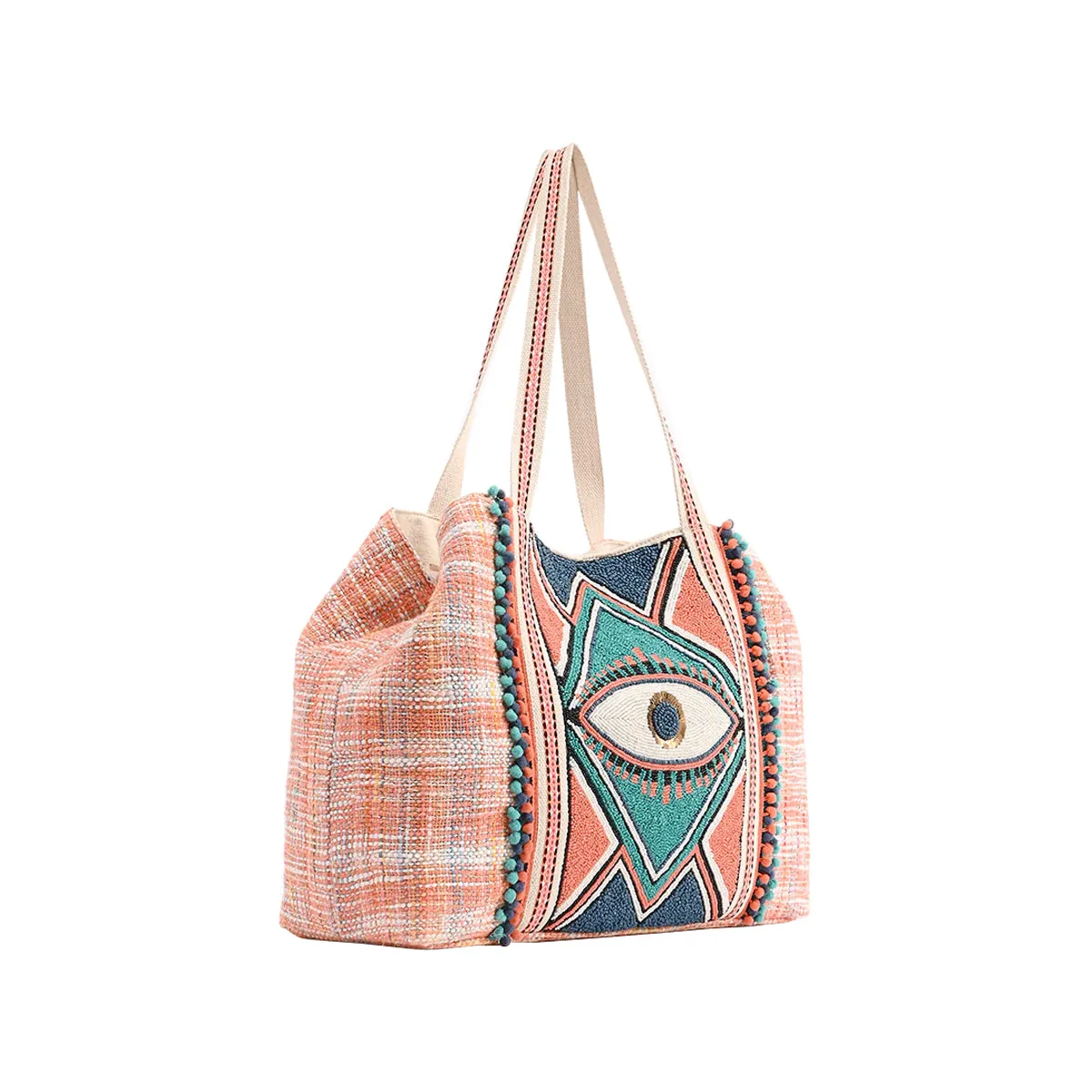 Stylish Evil Eye Tote Bag with Protective Amulet Design