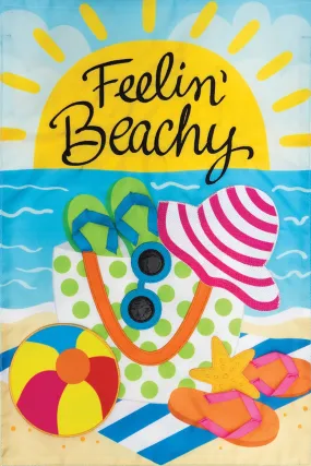 Feelin Beachy Applique Garden Flag