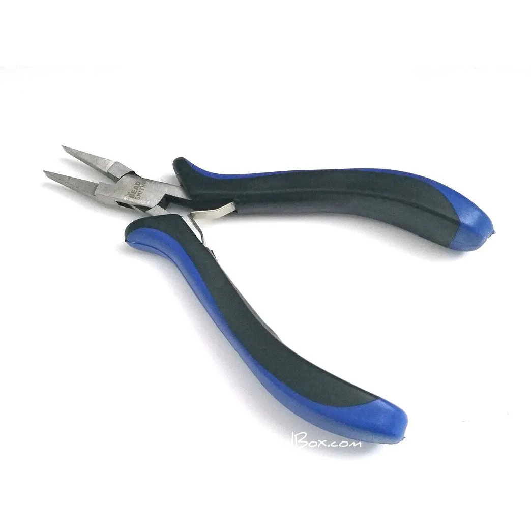 Flat Nose Pliers, Jewelry Making Tools, Ergonomic Grip Handles, Box Joint, Return Leaf Spring, Beadsmith Brand, #1161