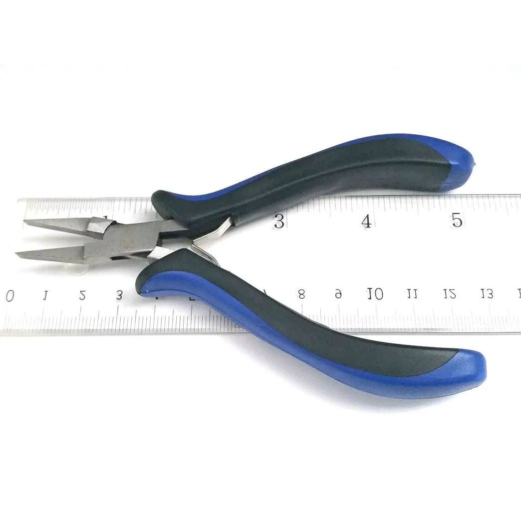 Flat Nose Pliers, Jewelry Making Tools, Ergonomic Grip Handles, Box Joint, Return Leaf Spring, Beadsmith Brand, #1161