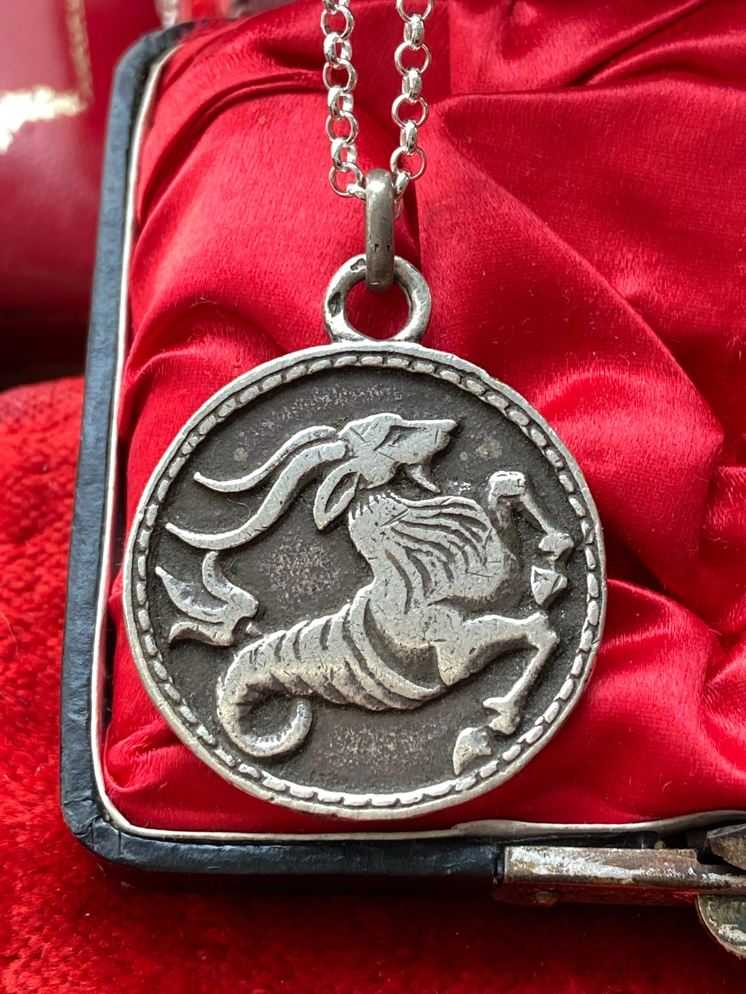 French Capricorn Pendant Necklace