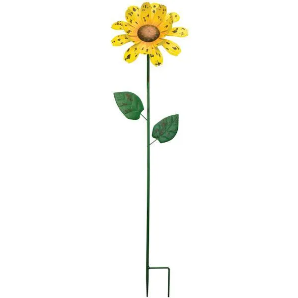 Garden Decor - Marigold -Lawn Ornament - Medium - Metal - Rustic - Garden Stake