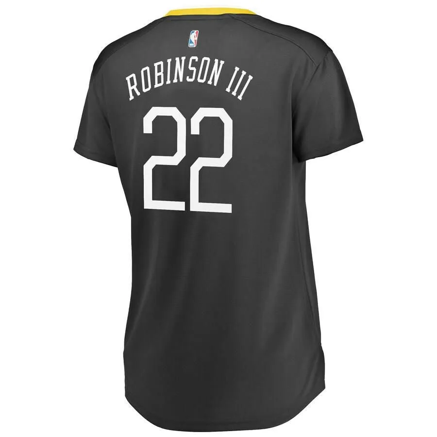 Golden State Warriors Glenn Robinson III Fanatics Branded Replica Fast Break Statement Jersey Womens - Black | Ireland C7740U1