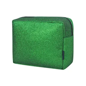 Green Glitter NGIL Large Cosmetic Travel Pouch