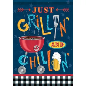 Grillin' & Chillin' Garden Flag