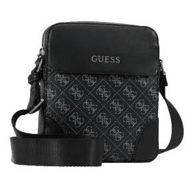 Stylish Black Manhattan Mini Document Side Body Bag by Guess