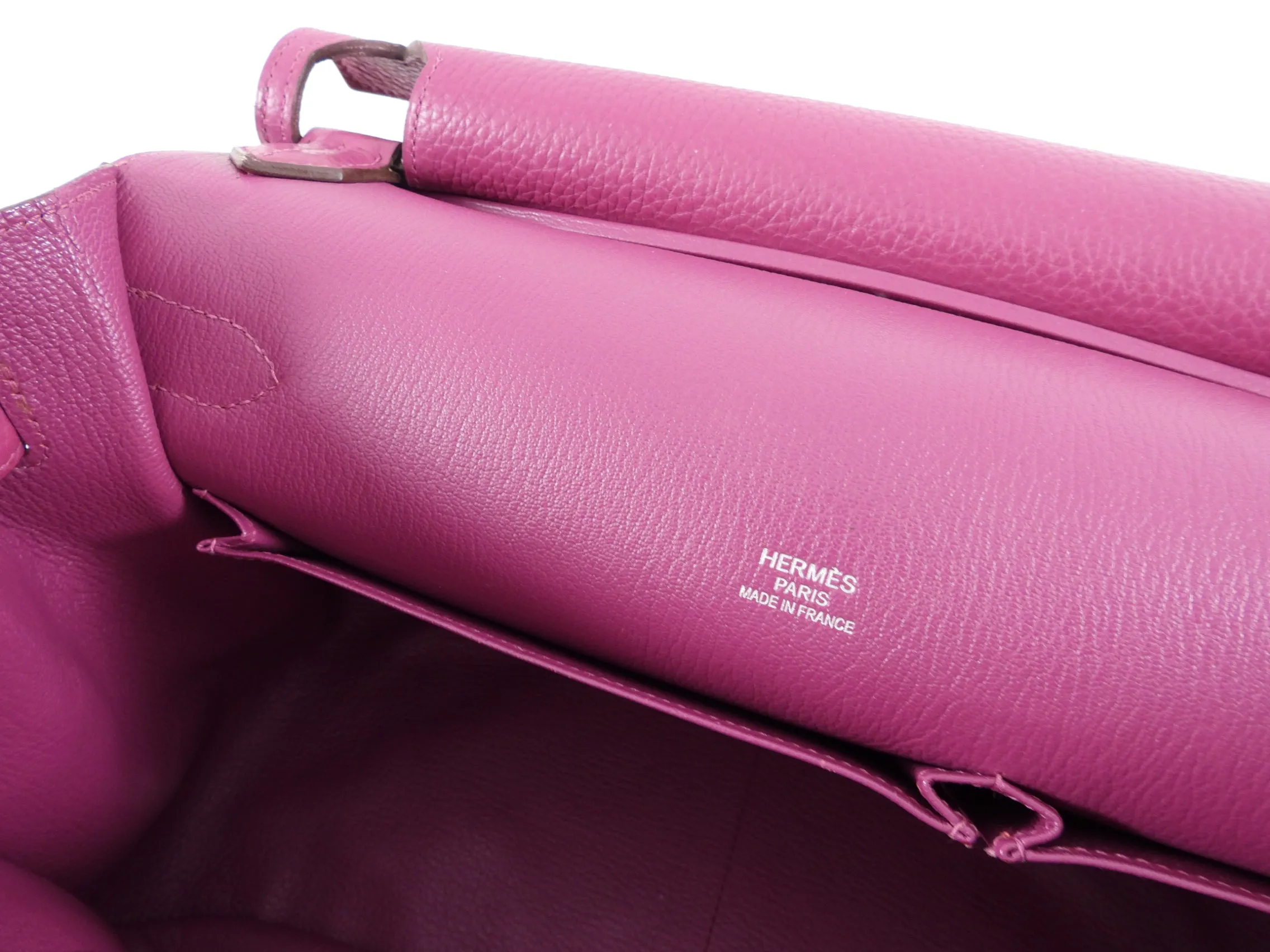 Hermes Tosca Magenta Taurillon Clemence Jypsiere 34 Crossbody Bag