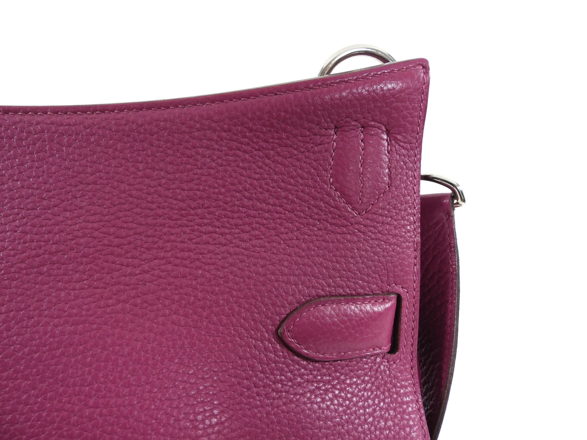 Hermes Tosca Magenta Taurillon Clemence Jypsiere 34 Crossbody Bag