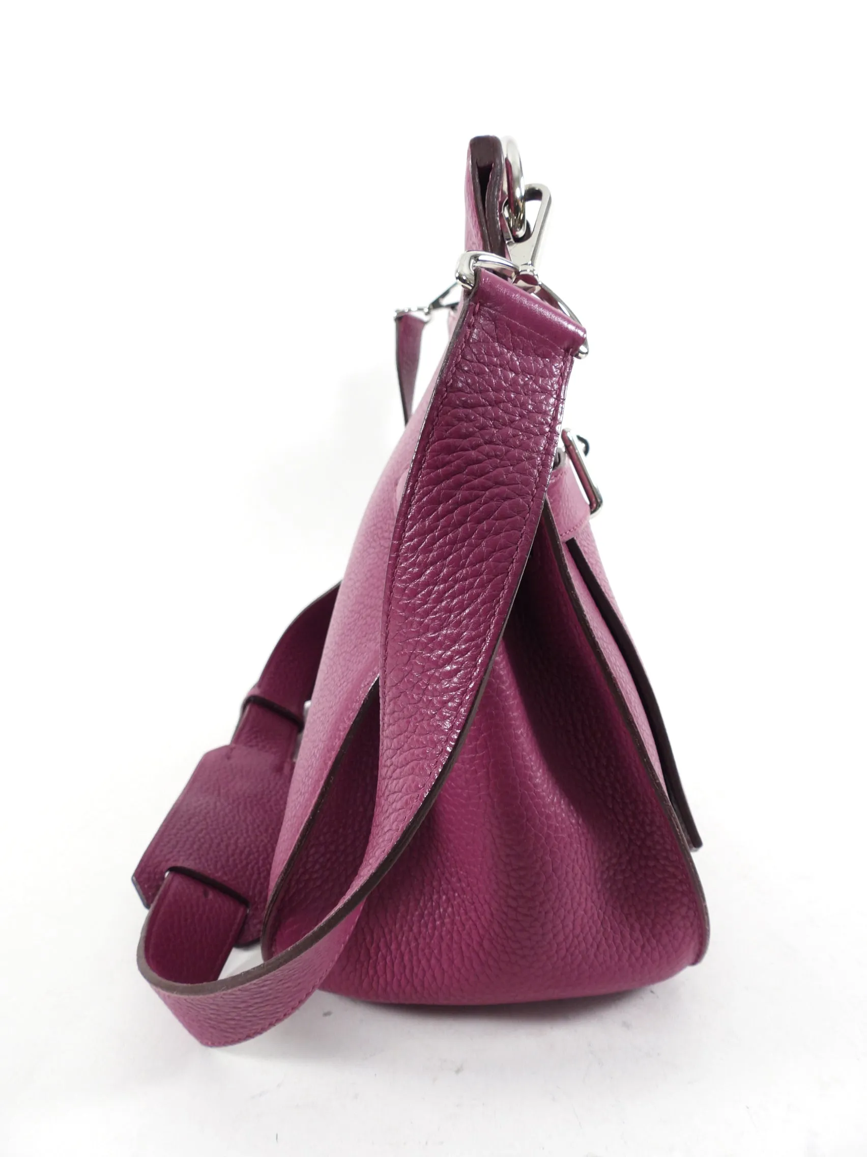 Hermes Tosca Magenta Taurillon Clemence Jypsiere 34 Crossbody Bag