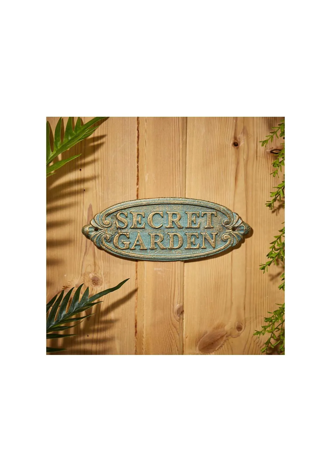 Iron Secret Garden Oval Plaque