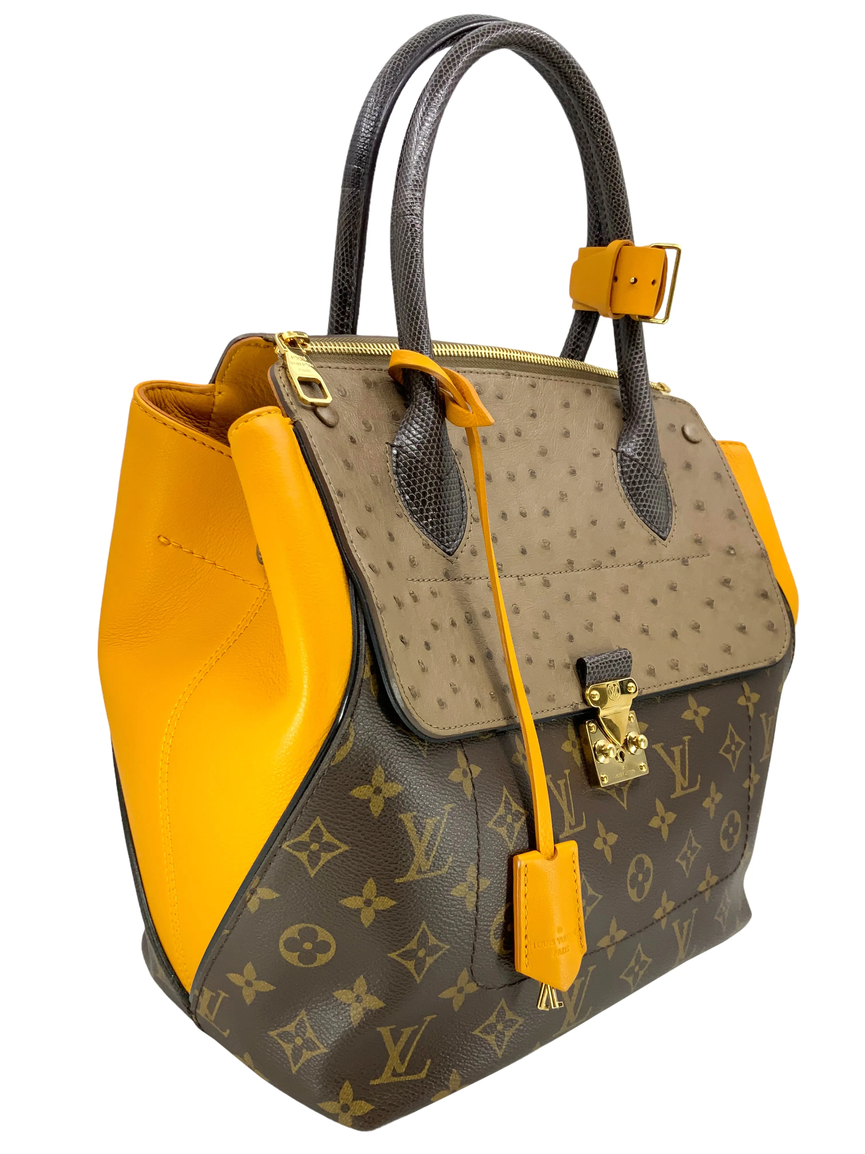 LOUIS VUITTON Limited Edition Bordeaux Exotique Monogram Majestueux MM Tote Bag