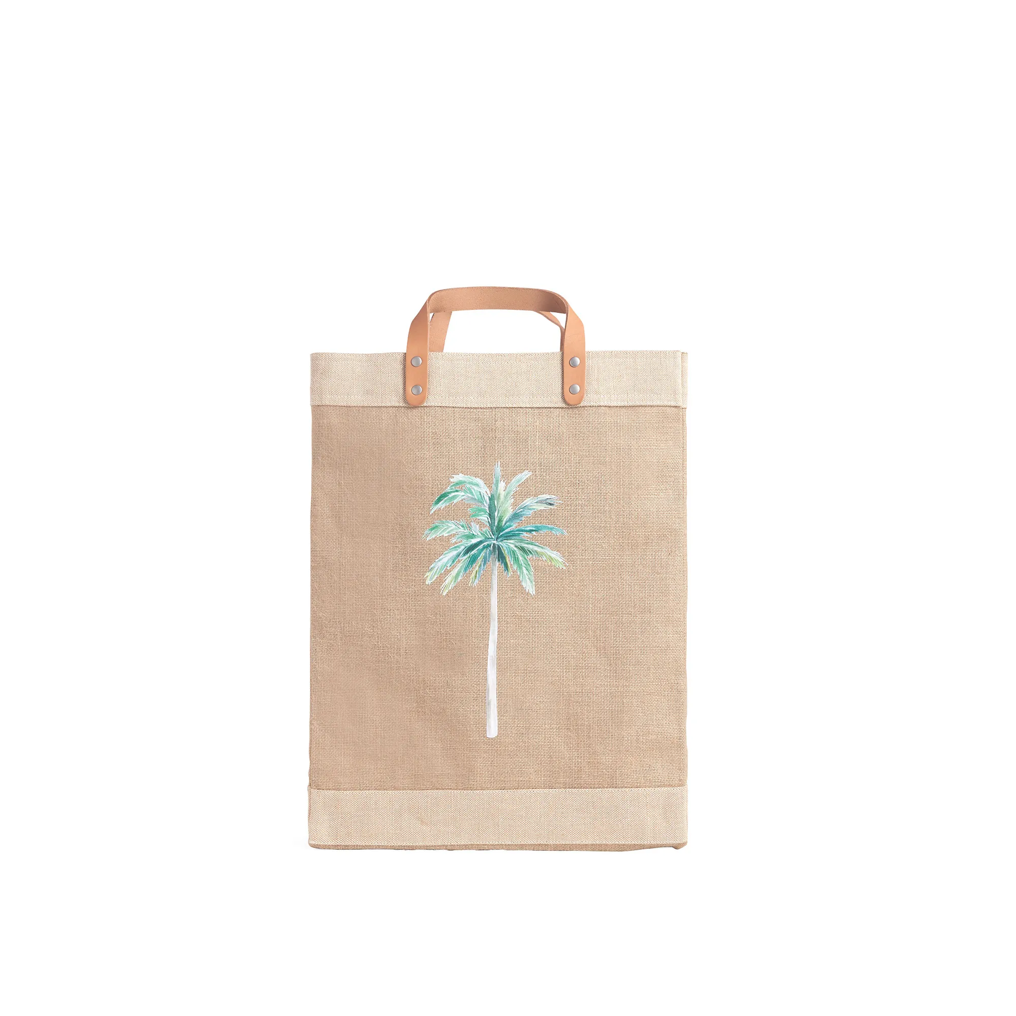 Market Bag in Natural Palm Tree by Amy Logsdon