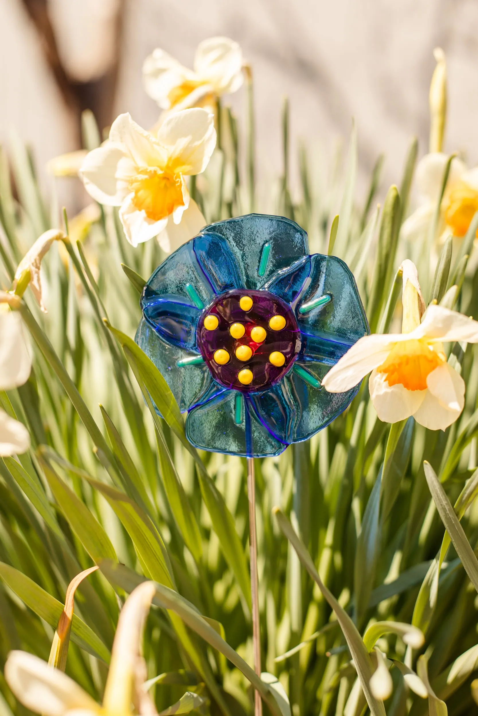 Morning Glory Garden Stake