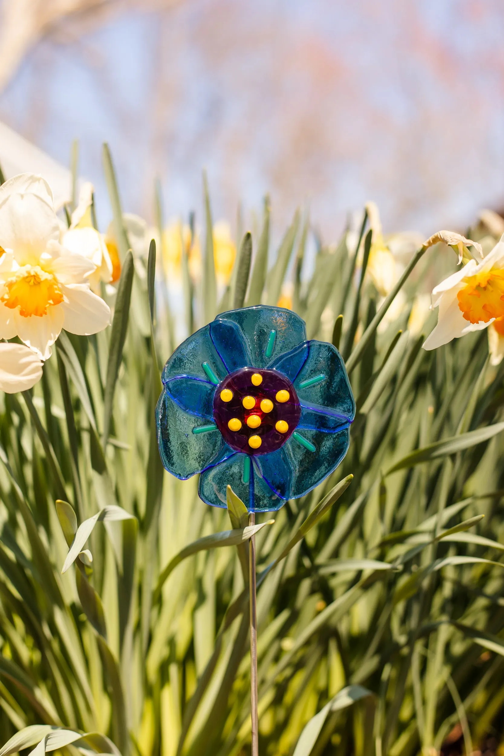 Morning Glory Garden Stake