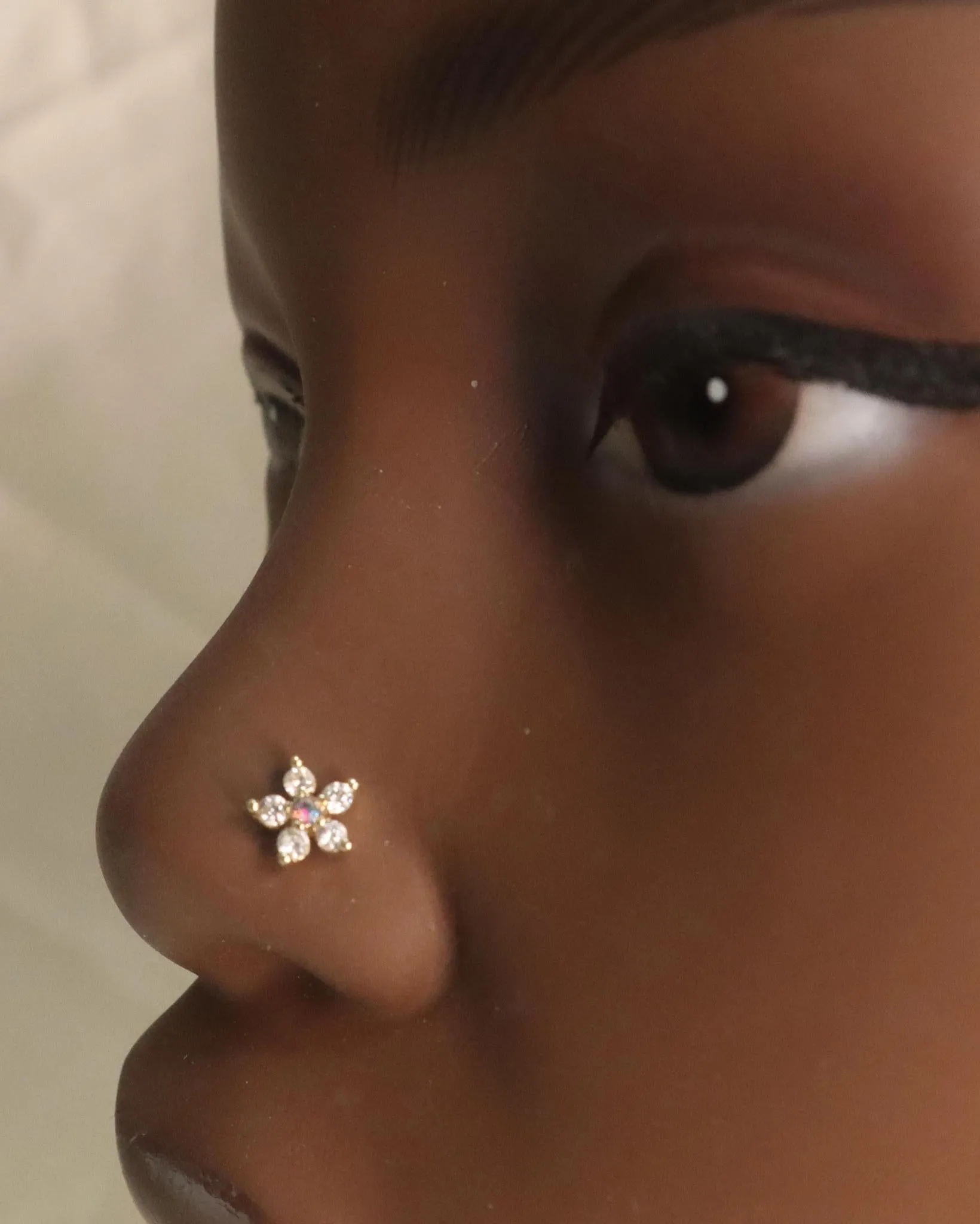 New Crystal Flower Nose Stud Jewelry