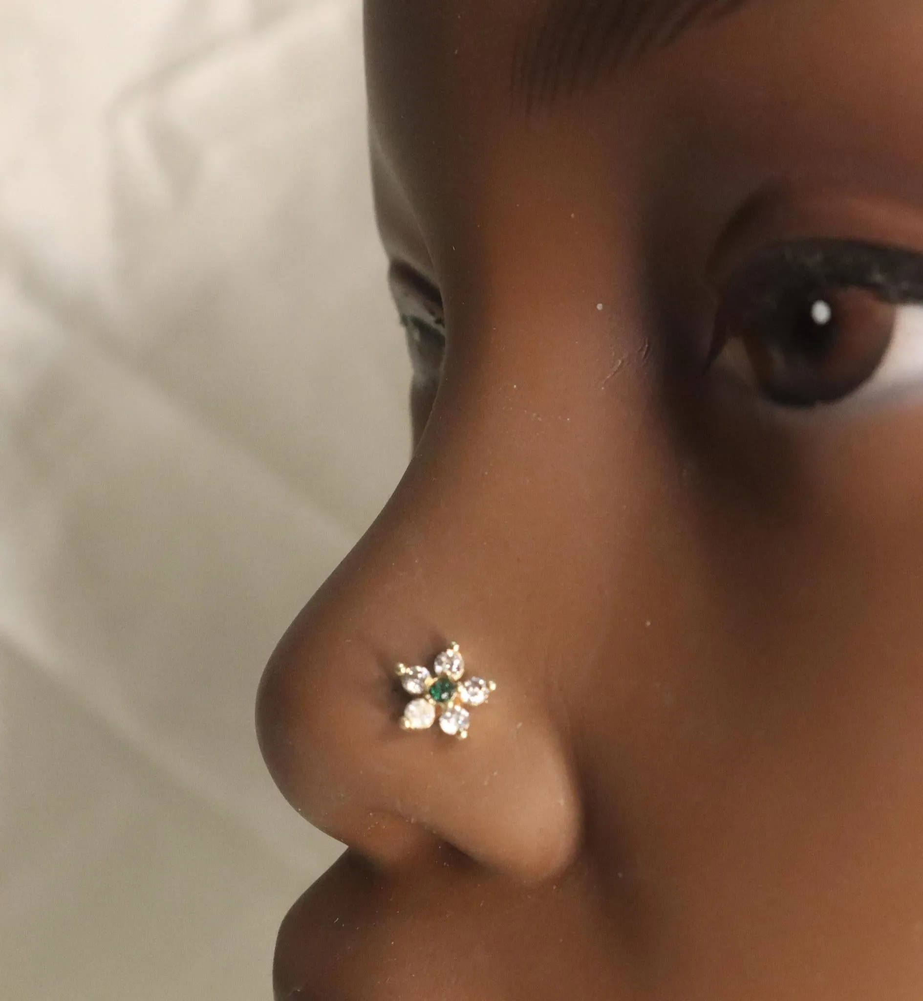 New Crystal Flower Nose Stud Jewelry