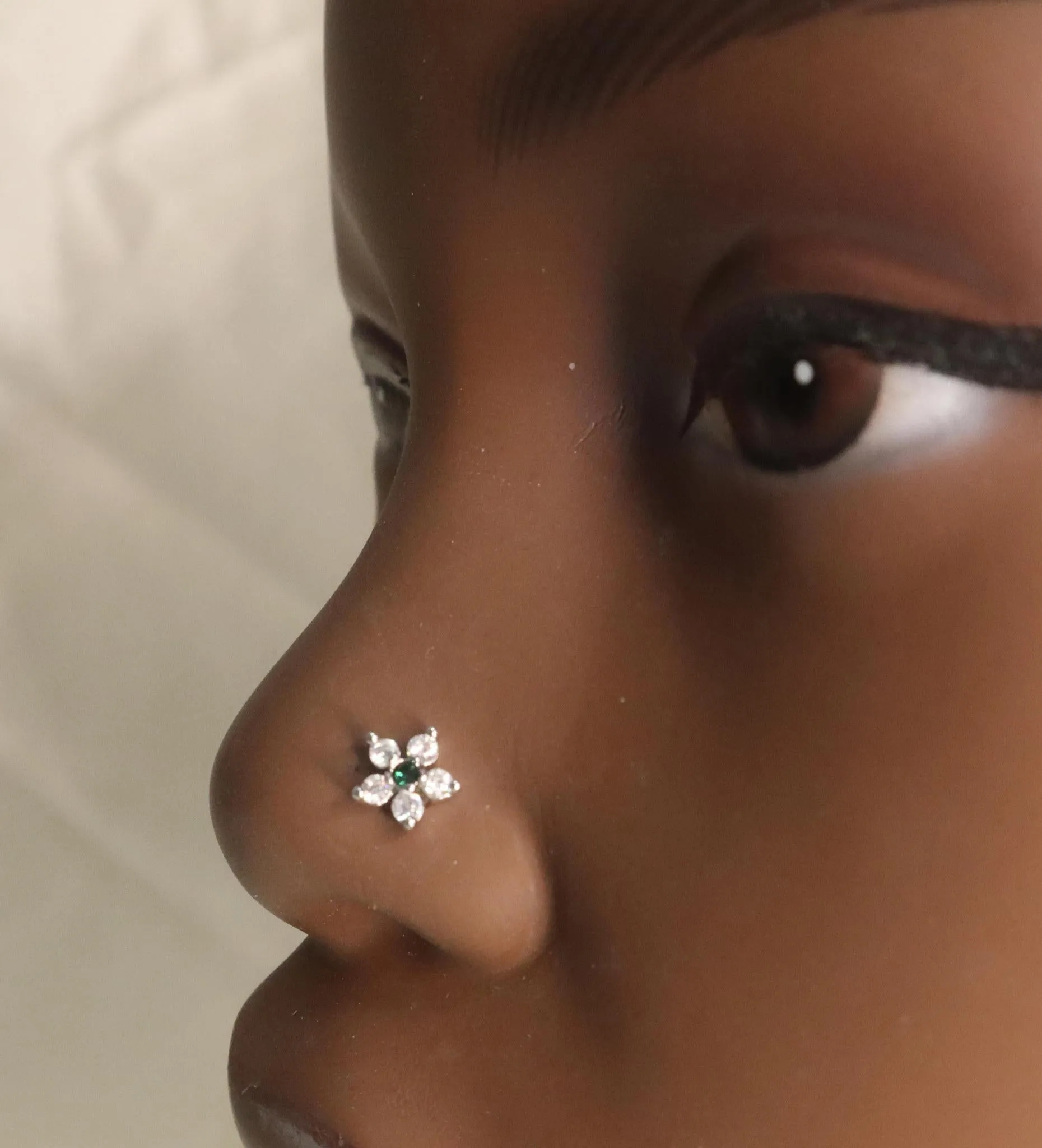 New Crystal Flower Nose Stud Jewelry