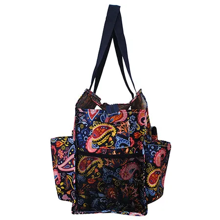 Paisley Whirl NGIL Zippered Caddy Large Organizer Tote Bag