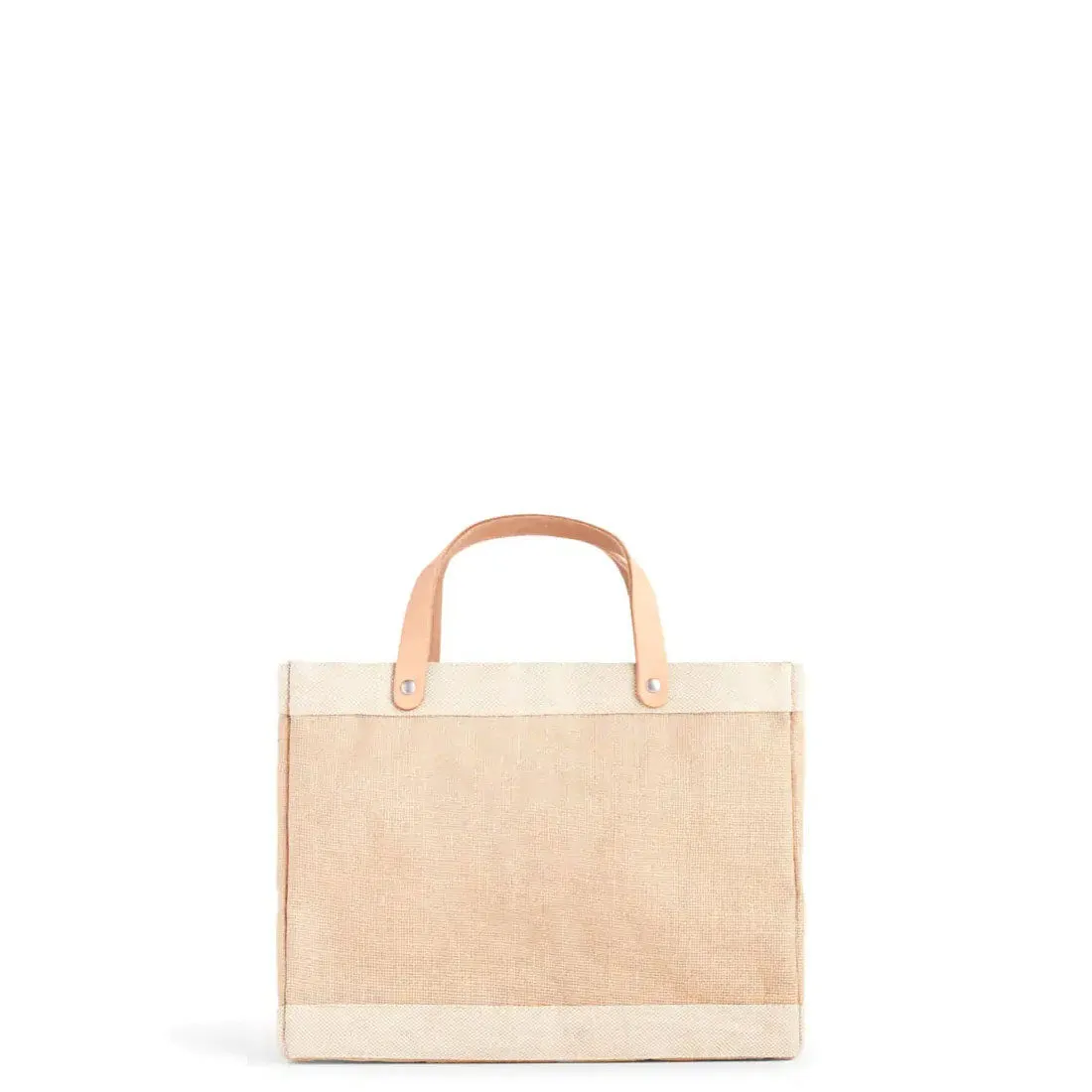 Petite Market Bag in Natural with Large Ecru Monogram