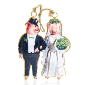 Pig Bride/Groom Ornament