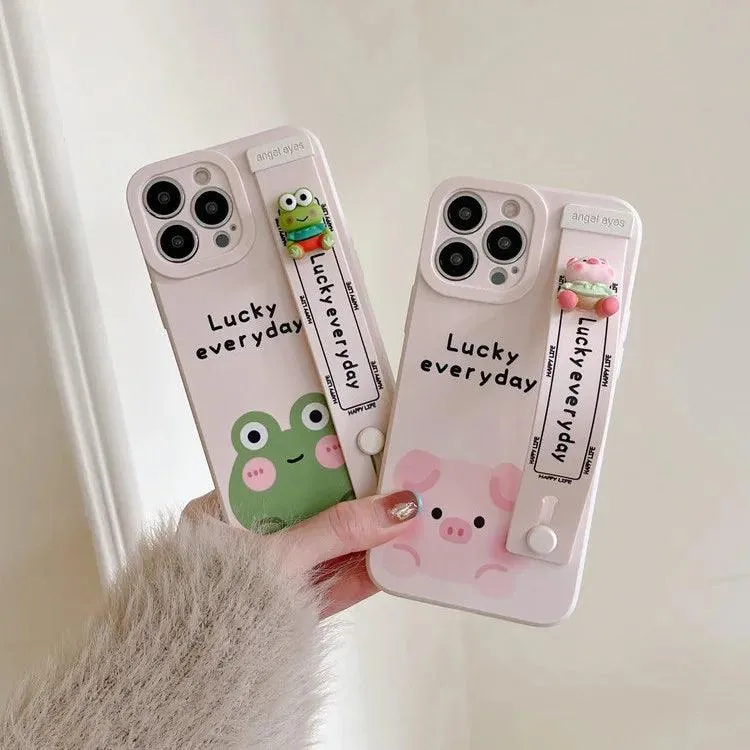 Pig Cartoon Frog Cute Phone Cases For iPhone 15 14 13 11 Pro Max