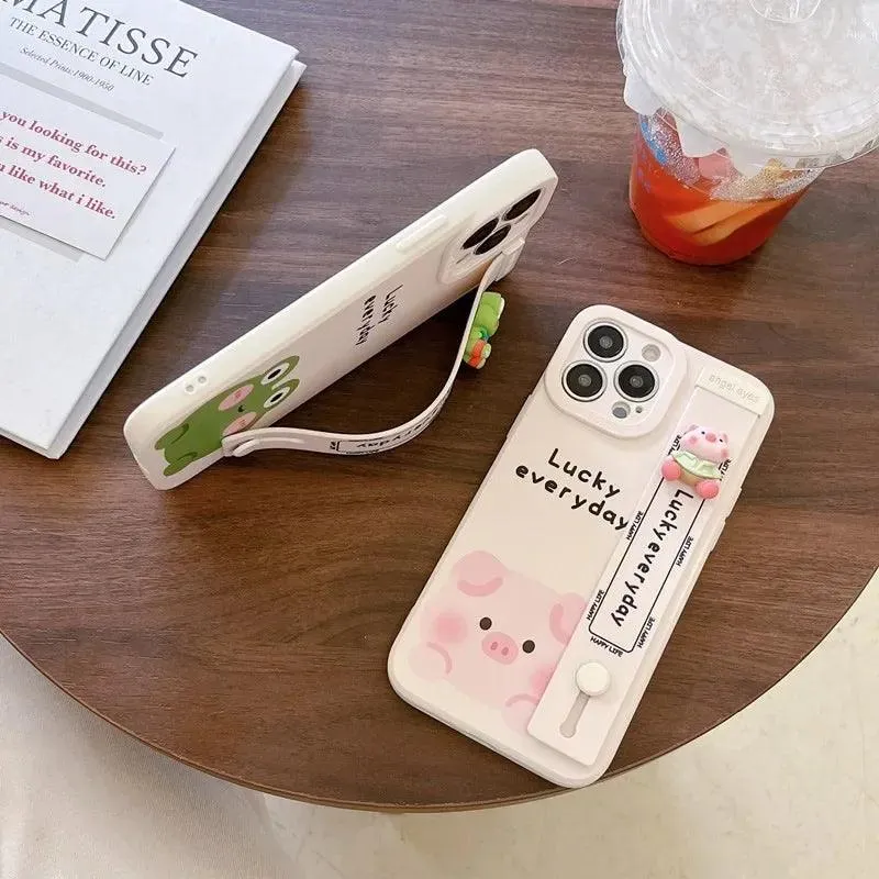 Pig Cartoon Frog Cute Phone Cases For iPhone 15 14 13 11 Pro Max