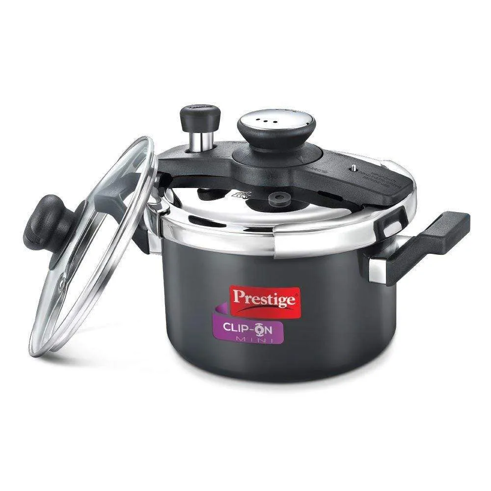 Prestige ClipOn Mini Induction Base Hard Anodised Pressure Cooker with Lid 180mm (Mini)